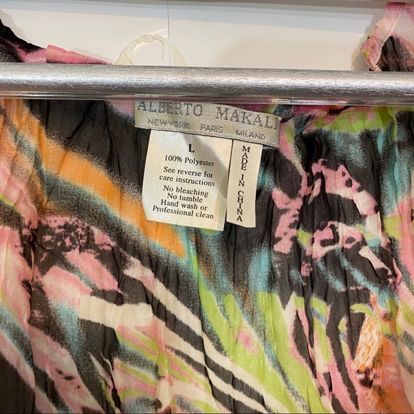 Alberto Makali Multi color crinkle tank top Large - Picture 2 of 4